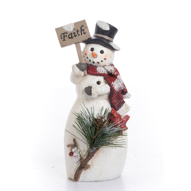 The Holiday Aisle Medium Resin Snowman Figurine & Reviews Wayfair